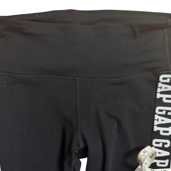 Gap Fit Women's Athletic Sporty Black & White Cropped Logo Leggings Sz S - Picture 7 of 8